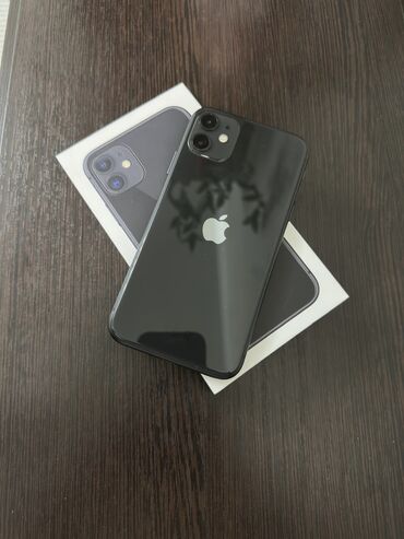 поко х3 nfc: IPhone 11, Колдонулган, 64 ГБ, Кара, Заряддоочу түзүлүш, Коргоочу айнек, Каптама, 83 %