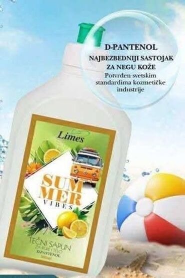 karneri na haljini: Limes tečni sapun sa D-pantenolom, dostupan u dva mirisa: Summer