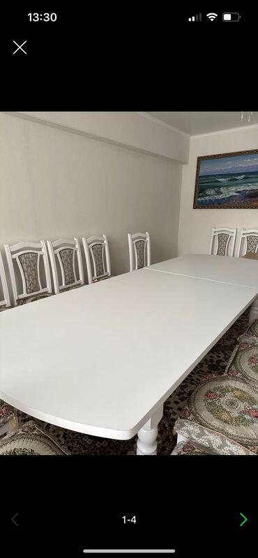 раздвижной стол и стулья: Для зала Стол, цвет - Белый