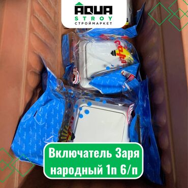 включатели и розетки: Включатель Заря Народная1n 6/п Для строймаркета "Aqua Stroy" качество