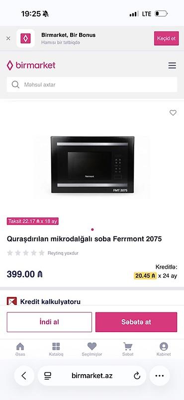 mikrodalğalı soba: Quraşdırılan mikrodalğalı soba Ferrmont FMT 2075 - Brend: Ferrmont — 2
