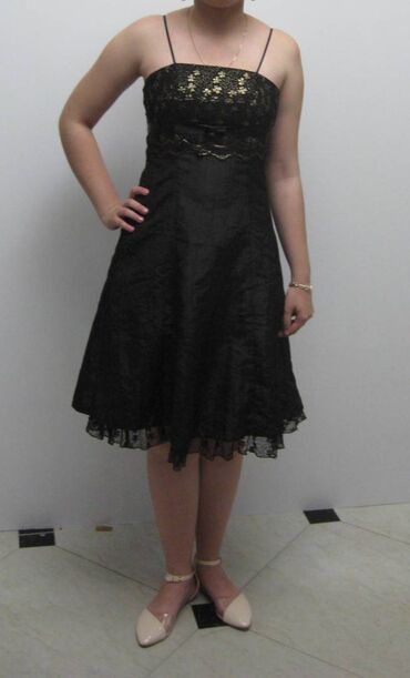 платья черное: Повседневное платье, Лето, Средняя модель, 2XL (EU 44)