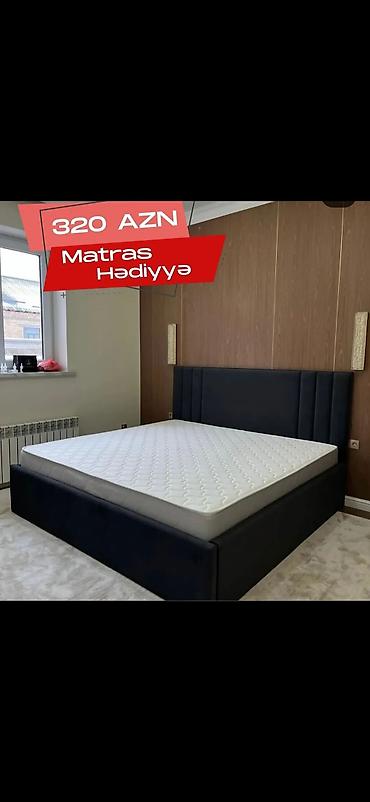 su nasosu: Mebel dəsti: Yumşaq başlıqlı müasir çarpayılar - Model: Parça ilə — 3