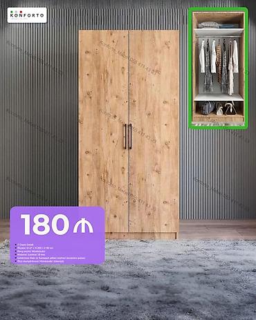 İki qapılı paltar şkafı - Ölçü: 47 × 200 × 90 sm - Rəng seçimi