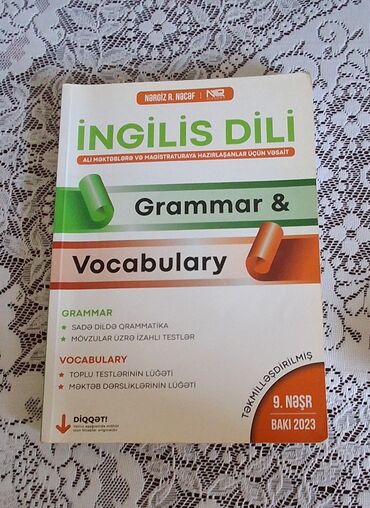 idman çantası: Nərgiz R.Nəcəf 9. NƏŞR 2023.VOCABLUARY,GRAMMAR.Az işlənmiş təzə