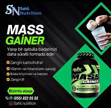 mass geyner: Gainer Run Nutrition, Çəki: 3001 - 3500 g, Yeni — 3
