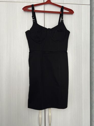 черно белое платье: Повседневное платье, Турция, Лето, Короткая модель, Полиэстер, S (EU 36)
