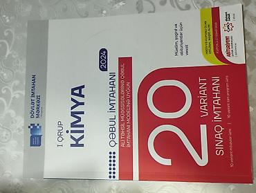 Testlər: Məhsul: “Kimya – I qrup, Qəbul İmtahanı 2024” sınaq vəsaiti — 1