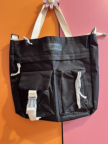 tote canta: Sugebag brendi çiyin/əl çantası - Rəng: qara, krem rəngli quşaq — 2