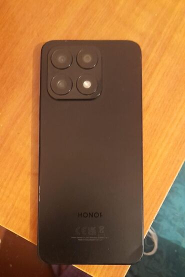 açılıb bağlanan telefon: Honor X8a, 128 GB, rəng - Qara, Qırıq, Sensor, Barmaq izi