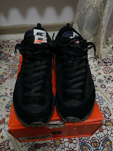 nike sacai: Кроссовки Nike x sacai VaporWaffle, цвет Black/Black. - Оригинальная — 1