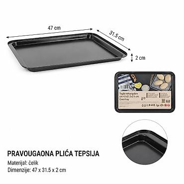 KMT Pravougaona plitka posuda 2406107 - Praktična plitka tepsija za