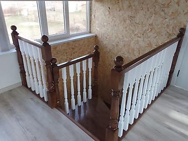 Обшивка лестниц: Лестница заказ алабыз Кара жыгач сосна шпон фонерадан — 8