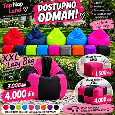 XXL Lazy Bag i kocka tabure – dostupno odmah - Udobni, kvalitetni i
