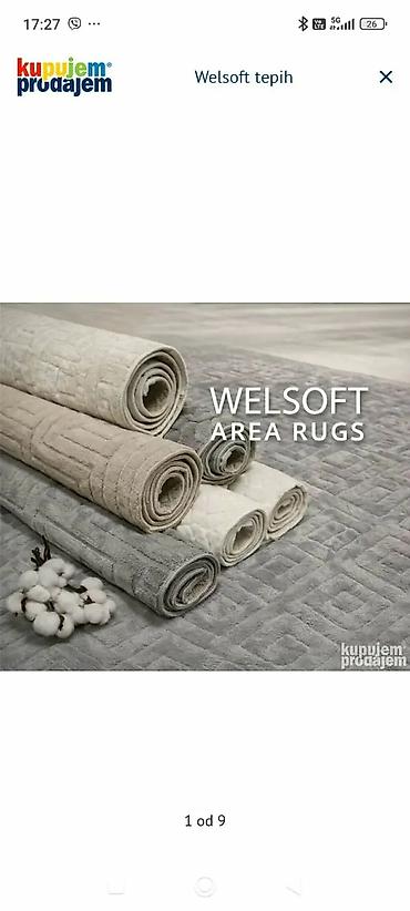 Tepisi i prostirke: WELSOFT TEPIH – MEKANI LUKSUZ Dimenzije: 80x200 4600 140x200 5600 — 9