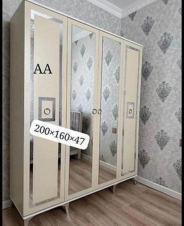 Dolablar: Yeni, 4 qapılı, Güzgülü, Açılan, Düz dolab — 1