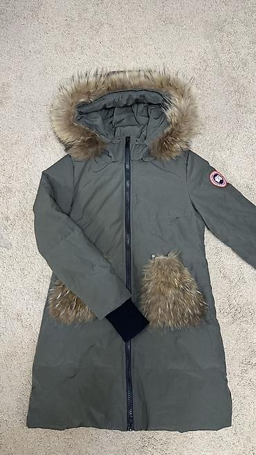 куртка canada goose: Пуховик, По колено, С мехом, L, XL — 1