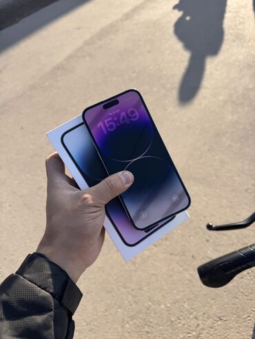 поко ф7 про цена в бишкеке: IPhone 14 Pro Max, Колдонулган, 256 ГБ, Deep Purple, Куту, 89 %