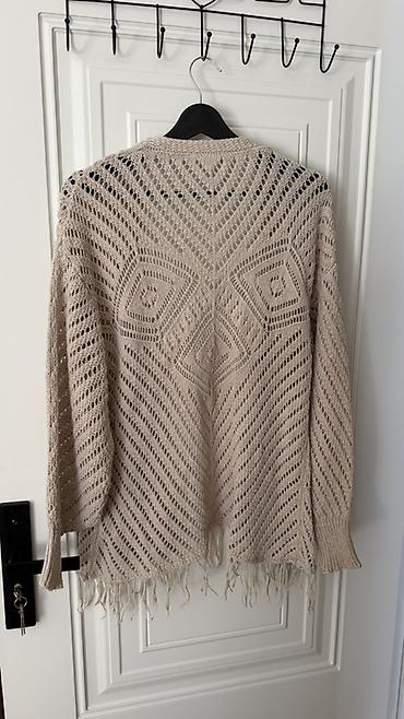 ag jaket: Bej rəngli açıq kardiqan — 3