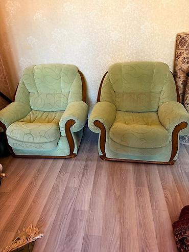 кресло для совещаний: Комплект мягкой мебели, Б/у, Самовывоз, цвет - Зеленый — 2
