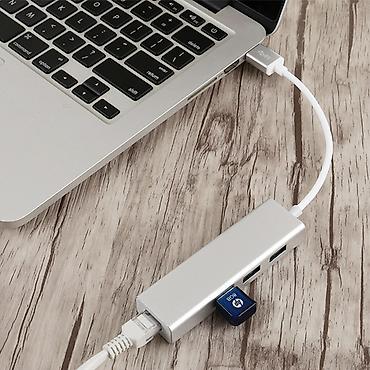 thunderbolt display: Адаптер переходник "4 в 1" Usb-хаб + сетевая карта - добавляет в ваш — 5