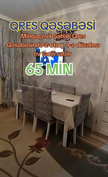 Köhnə tikili: Mingəçevir şəhəri, QRES qəsəbəsi. 1-ci mərtəbədə 2 otaqlı, 4-ə düzəlmə — 1