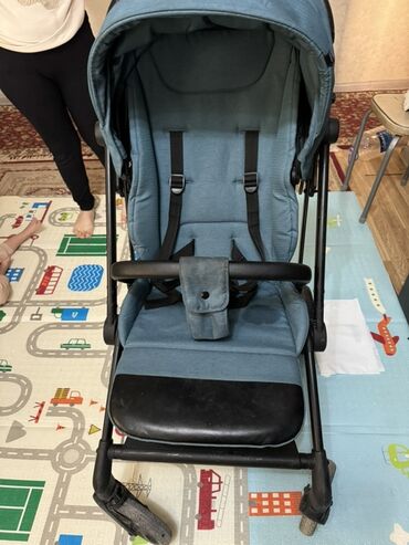 Коляски: Коляска, цвет - Голубой, Б/у — 3