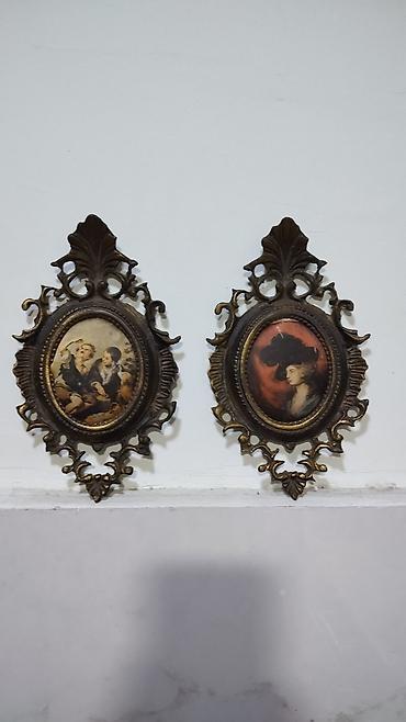 tablolar: Barokko üslublu divar panelləri – 2 ədəd dekorativ miniatür tablo - — 1