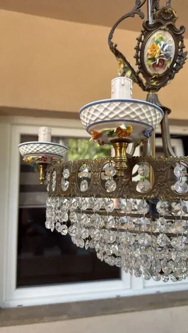 RS - Antique Chandeliers: Stari kristalni luster - ODLIČNO STANJE 💎✨ Stari kristalni luster, u — 10