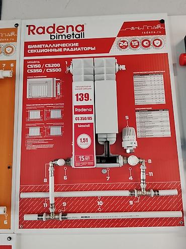 Биметаллические секционные радиаторы Radena bimetall Описание: -
