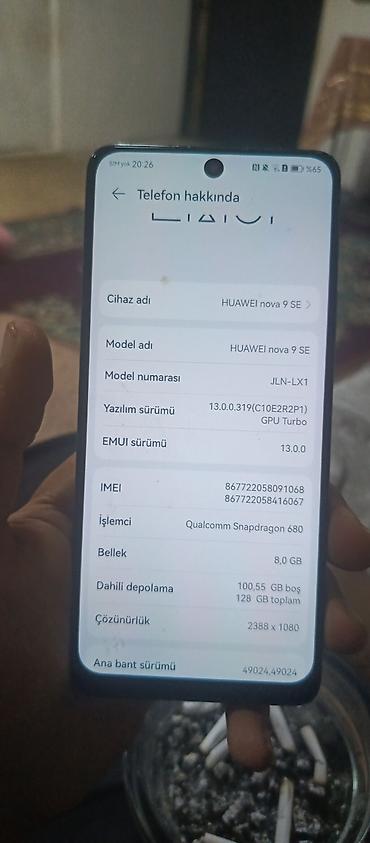 купить бу видеокарту: Huawei Nova 9 SE, 128 ГБ, цвет - Серебристый, Битый — 3