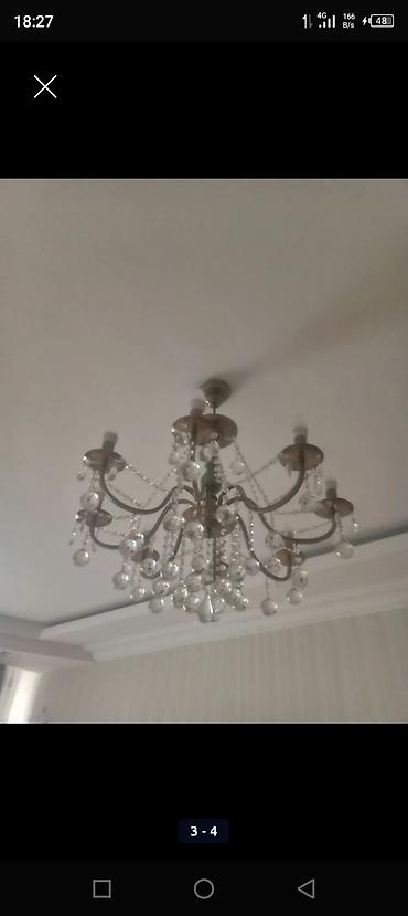 antik samdan: Çılçıraq, 6 lampa, Şüşə — 3