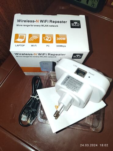Kompüter, noutbuk və planşetlər: Wifi Repeater satılır. (siqnal gücləndirici) Yenidir Gəncə