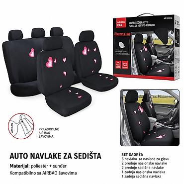 KMT Navlaka za auto sedišta – ženski stil – vez srca Opis: -