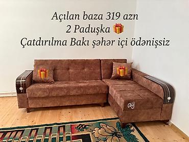 duz divan: Künc divan, Yeni, Açılan, Bazalı, Parça, Şəhərdaxili pulsuz çatdırılma — 1