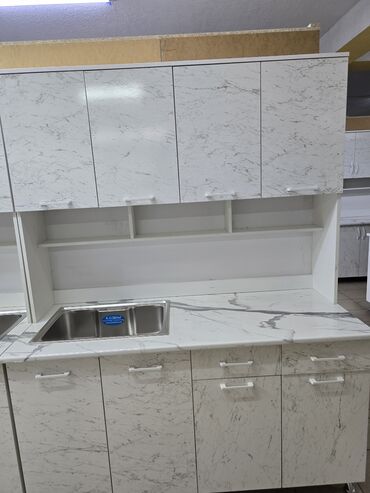 Кухонные гарнитуры: Кухонный гарнитур, Новый, цвет - Белый, ДСП, Платная доставка — 8