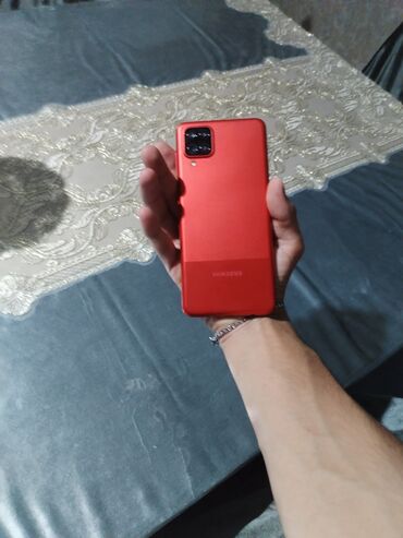 Samsung: Samsung Galaxy A12, 128 GB, rəng - Qırmızı, Barmaq izi — 11