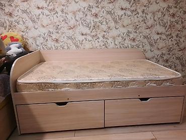 bunk bed: Односпальная кровать, Б/у, С матрасом, длина - 150 см — 2