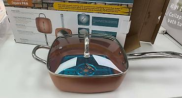 Kompleti posuđa: Višenamenska kvadratna šerpa / duboki tiganj modernog dizajna, idealna — 7