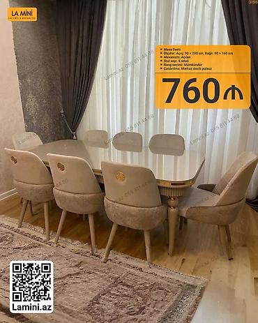 Мебель: Masa Dəsti – LA MINI - Masa mexanizmi: açılan - Ölçülər: açıq 90×200 — 1