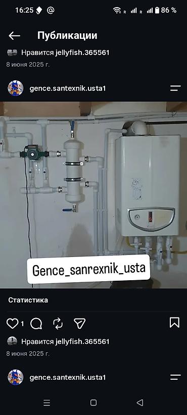Santexnik ustaları: Santexnik ustası tələb olunur, 6 ildən artıq təcrübə, 6/1, İşəmuzd ödəniş — 11