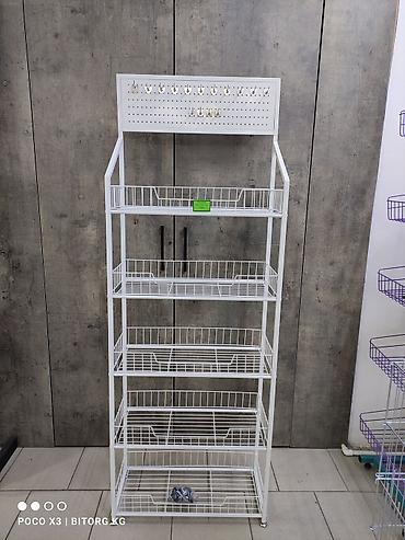 витрыны полки: Стеллаж Для овощей и фруктов, На колесах, 175 см * 60 см * 27 см, 
Новый — 1
