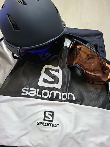 лыжный: Шлем Salomon горнолыжный, новый, со сменым визором для катания в — 2