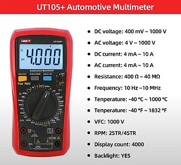 Multimetr, Uni-T, Yeni, Rəqəmsal, Zəmanətli, Ünvandan götürmə, Pulsuz çatdırılma, Ödənişli çatdırılma