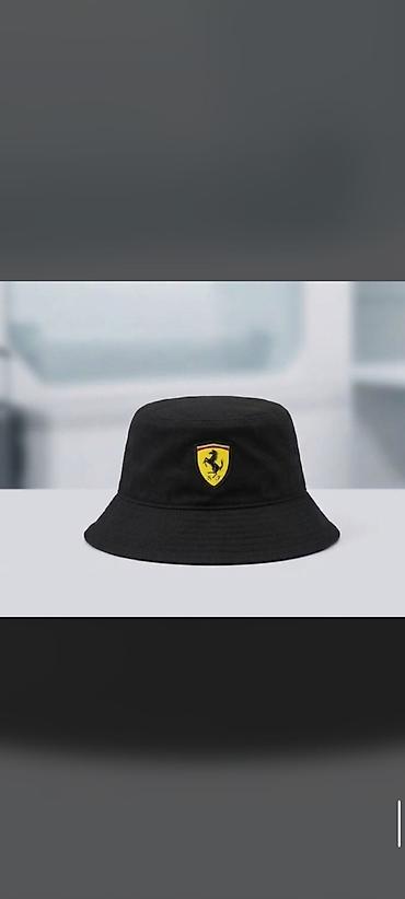 əl cantasi: Ferrari aksesuar dəsti – şəhər üslubunda qara bel çantası və bucket — 2