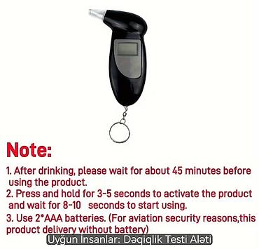 alkotester: Portativ Alkoqol Testeri (Breathalyzer) - Rəqəmsal LCD ekran — 7