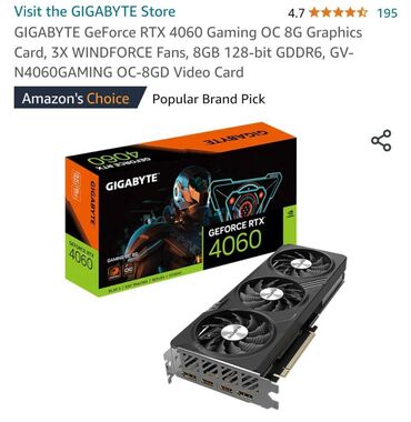 Videokartlar: Videokart Gigabyte GeForce RTX 5060, 8 GB, Yeni — 5