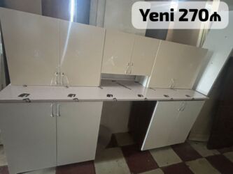 Dolablar: Mətbəx mebeli satılır 270₼. Yenidir. Ölçü 2.70. Ünvan
