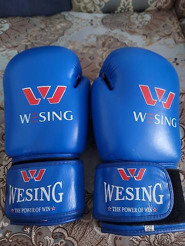 wesing: Боксерские перчатки WESING, синие - Вес: 12 oz (маркировка на — 1