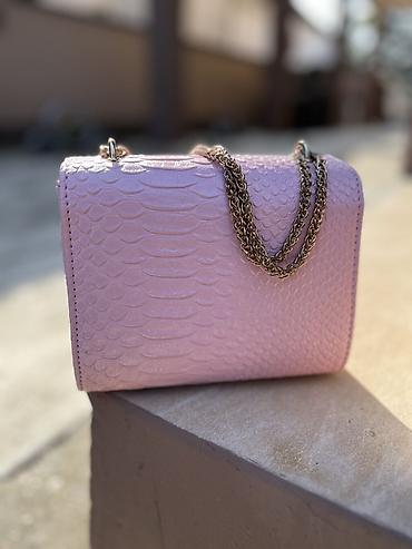 dajhman obuca: Mini torbica preko ramena – puder roze - Materijal: veštačka koža sa — 3